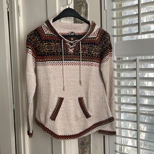 Artesania beautiful knit pullover w/hood.